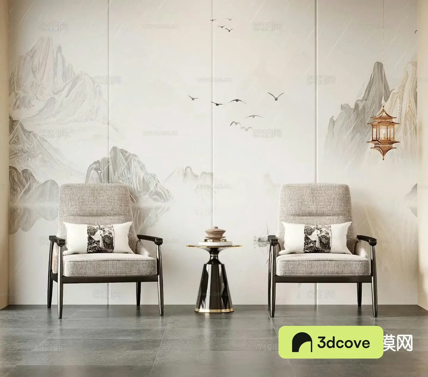 New Chinese style armchair leisure chair
