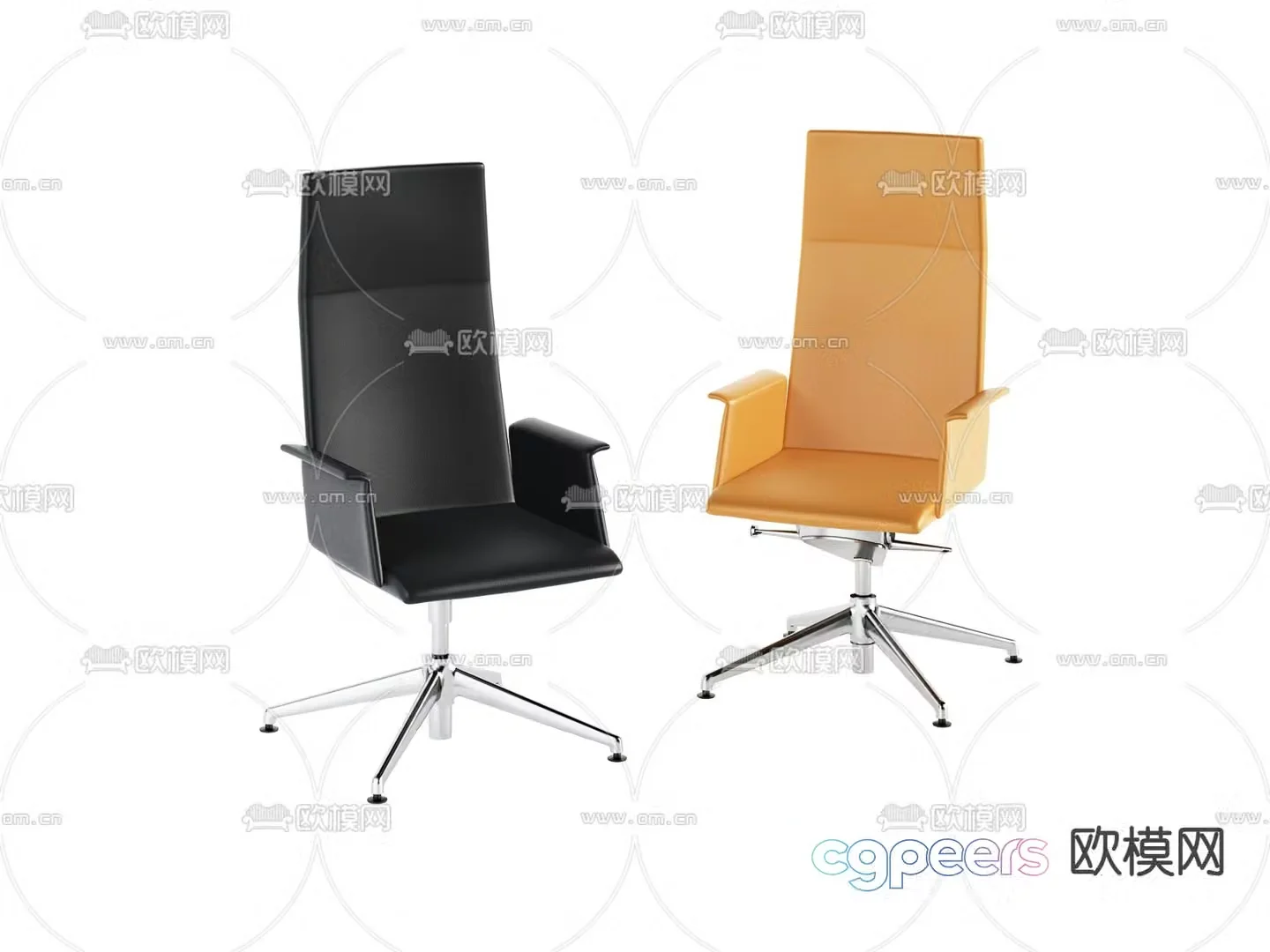 Modern office chair staff chair negotiation chair 3d model