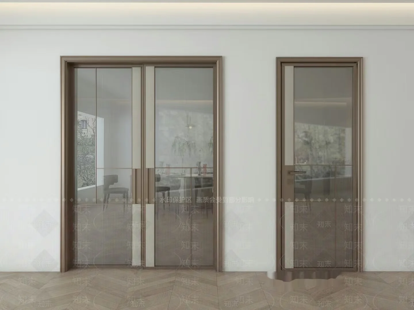 Modern Office Doors 3D Model – 2272 – VRAY Render
