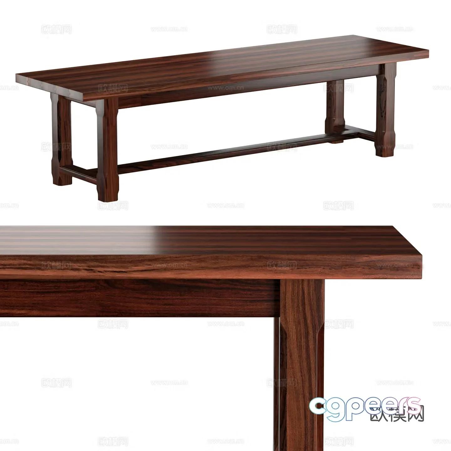 New Chinese style Wasabi Dining Table Tea Table 3D Model
