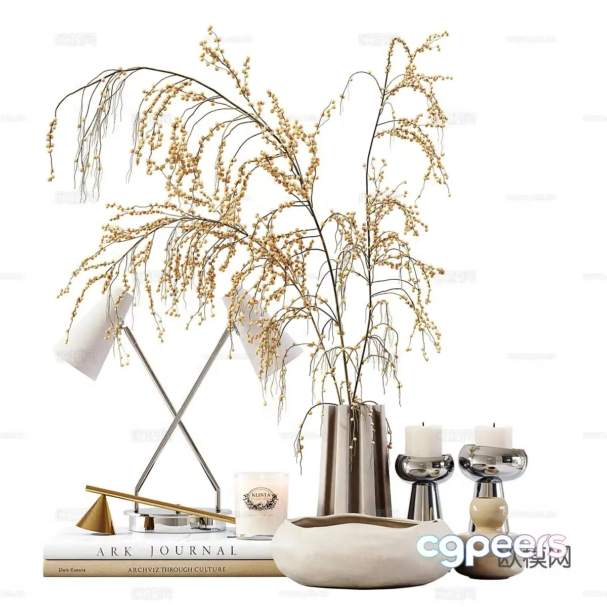 Modern jewelry ornament combination 3D model