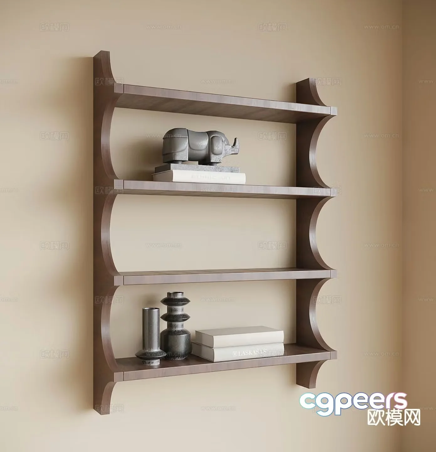 Modern wall cabinet wall hanging shelf 3d model