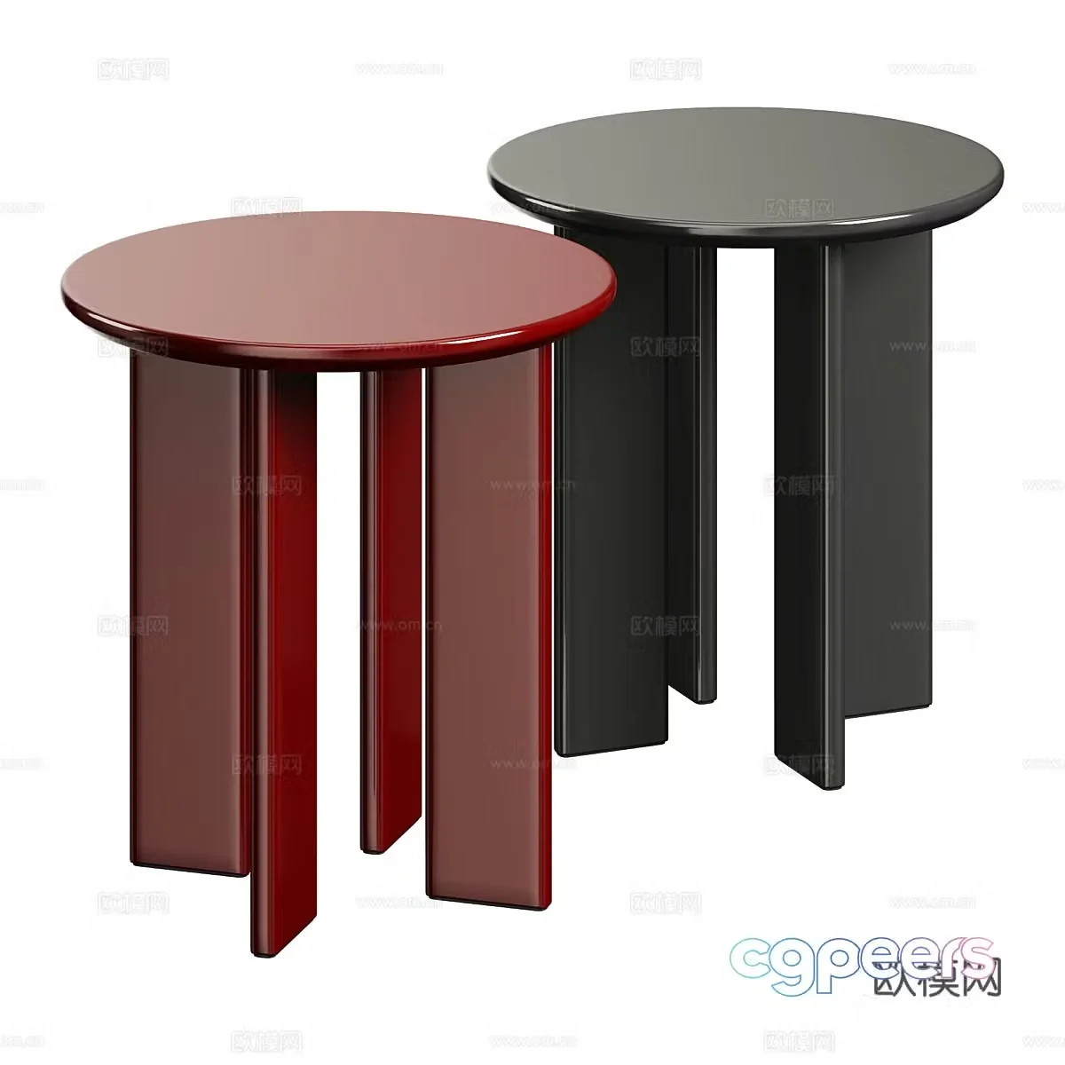 Modern Italian acrylic side table 3D model