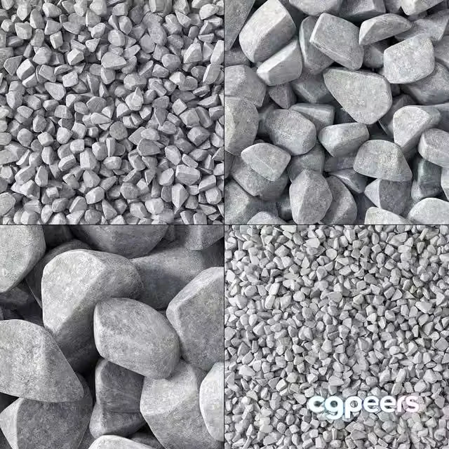 3ds Max Free – Gravel splinter decor Big kit n2 gravel chip for decor