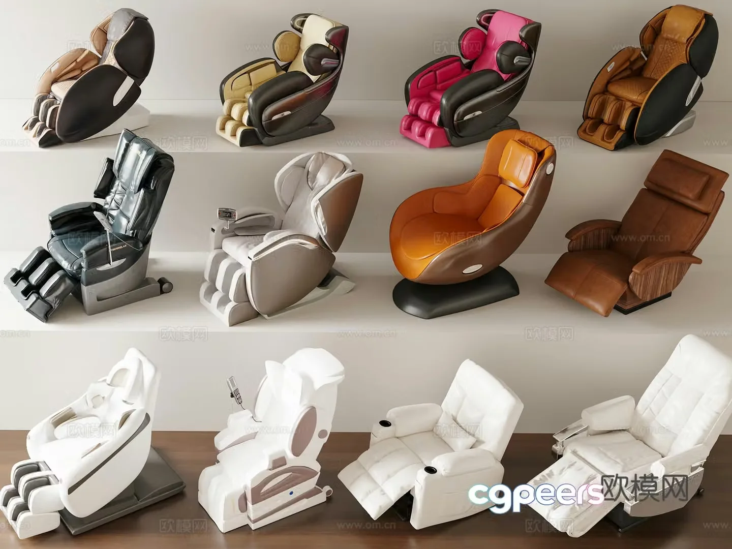 Modern massage chair 3d model
