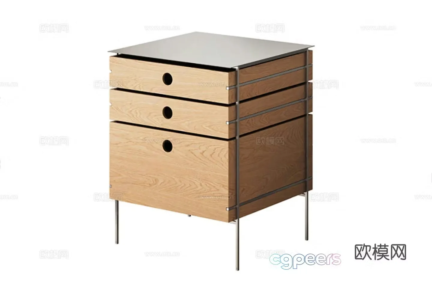 Wasabi Middle Ages Boutique Boutique Boutique Metal Boutique Solid Wood Boutique 3D Model