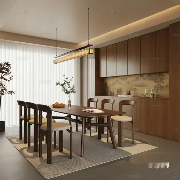 A Modern Dining Room 3D Model – 7750 – VRAY Render