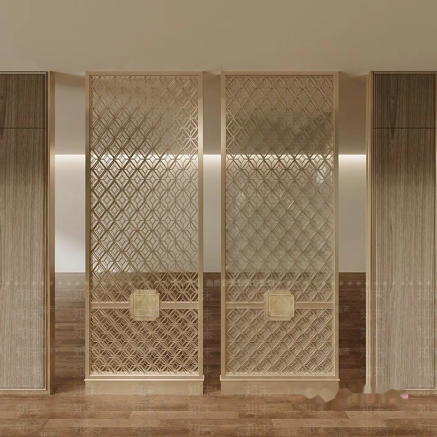 A Room Divider With A Decorative Design 3D Model – 6863 – VRAY Render