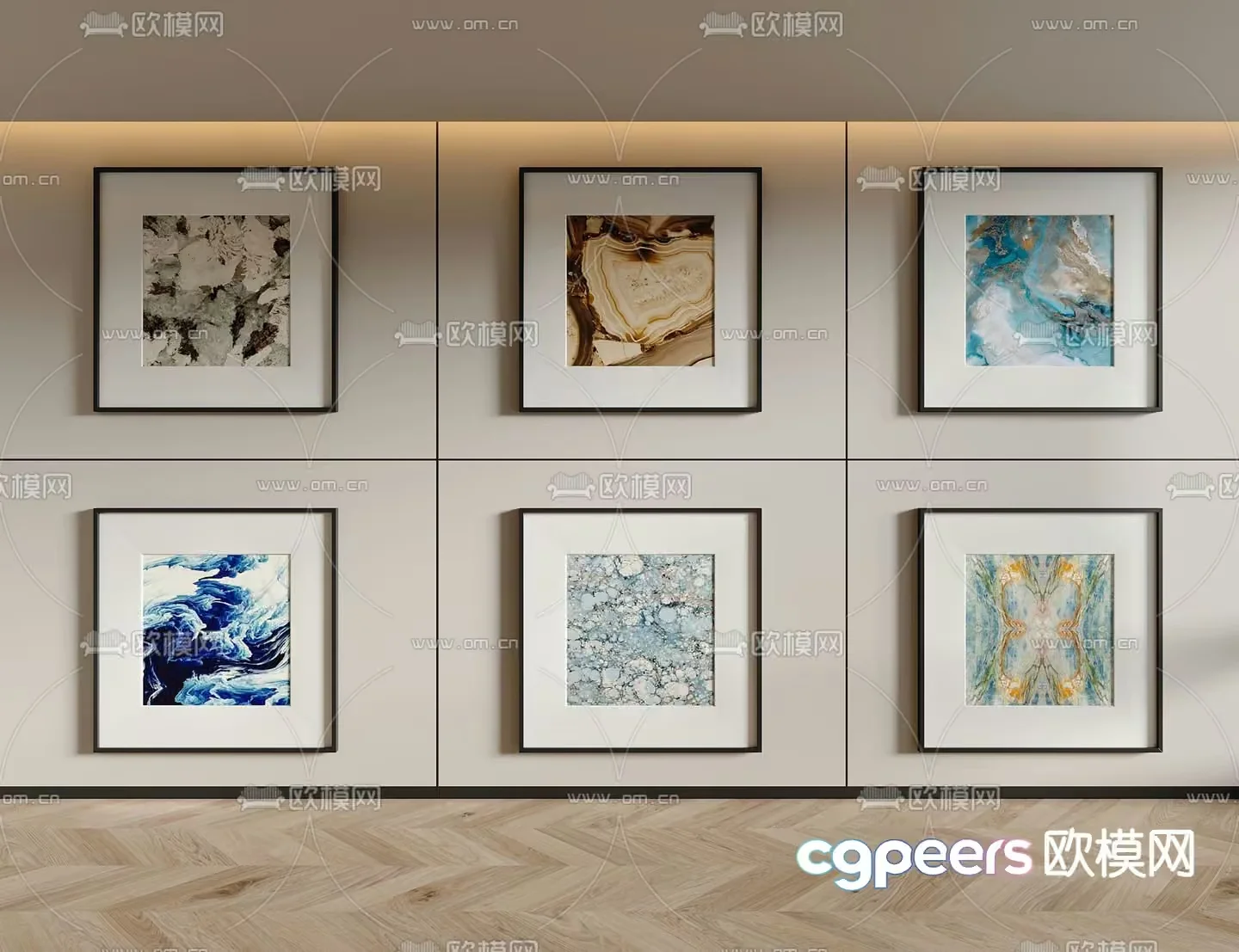 Modern Art Gallery 3D Model – 6489 – VRAY Render
