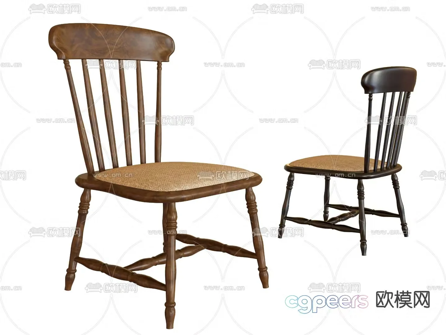 Medieval style dining chair single chair chair 3d model