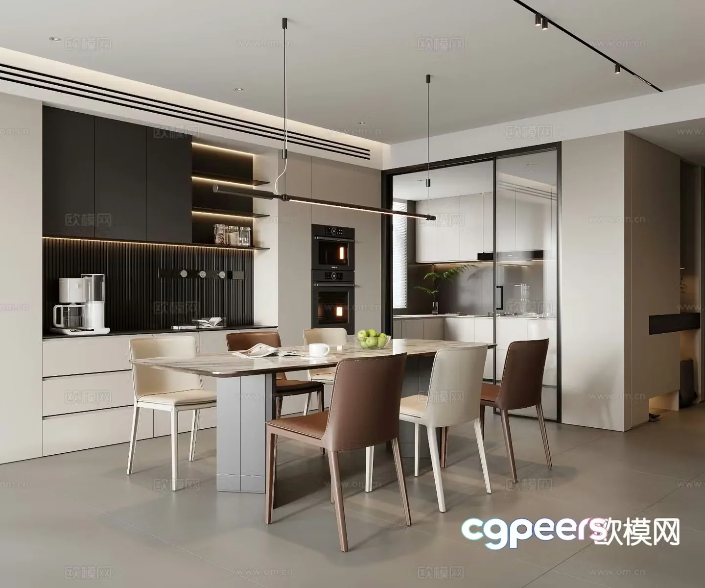 Modern restaurant 3d model