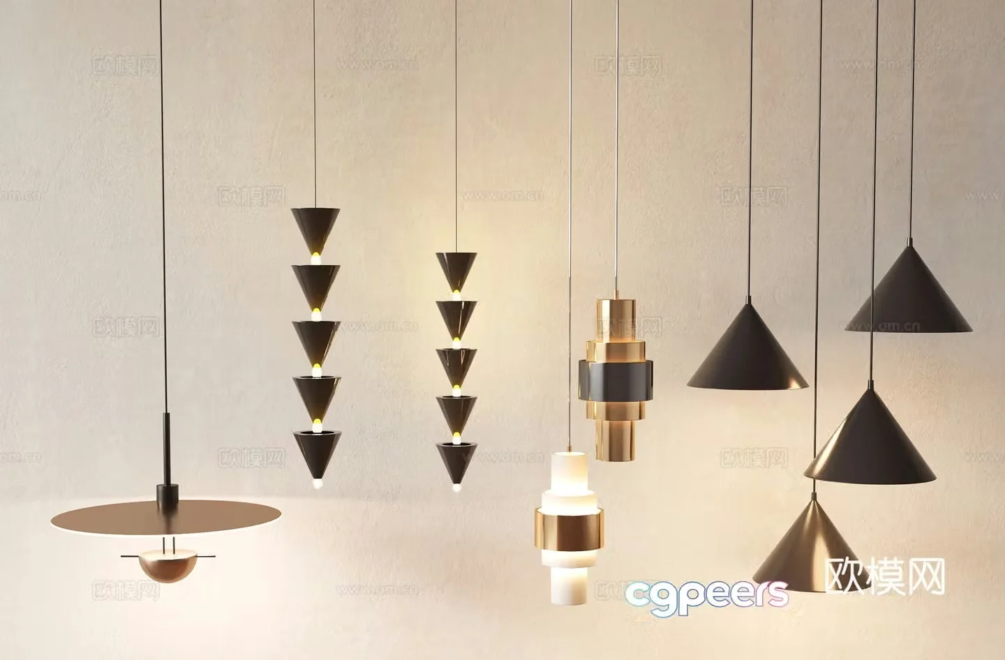 Modern metal chandeliers Italian chandeliers Bedside chandeliers Multi-head chandeliers Bar chandeliers Decorative hang 3D model