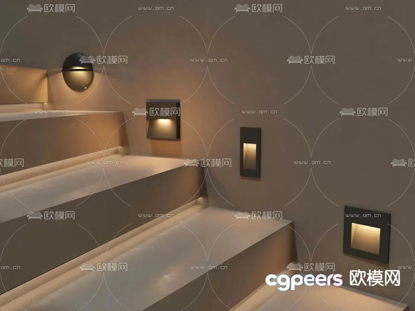 Wall lamp sensor lamp stair lamp floor lamp 3d model