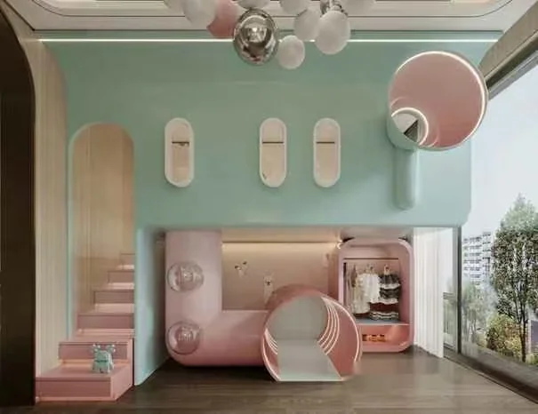 Modern Pastel-Colored Room 3D Model – 8694 – CORONA Render