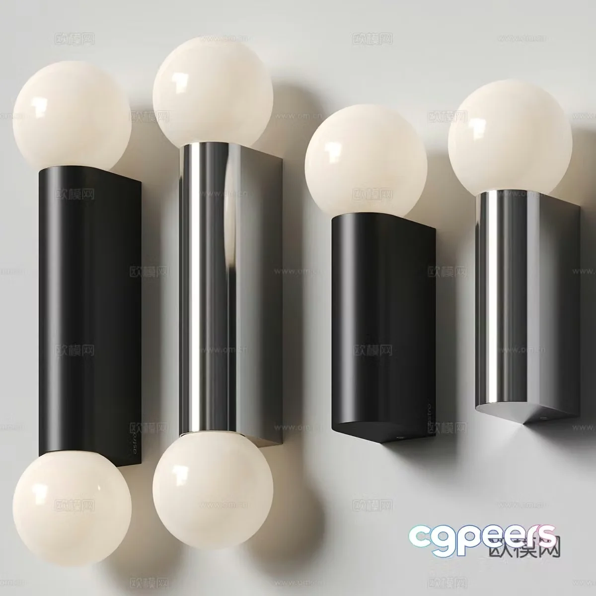 Modern minimalist decorative wall lamp 3d model