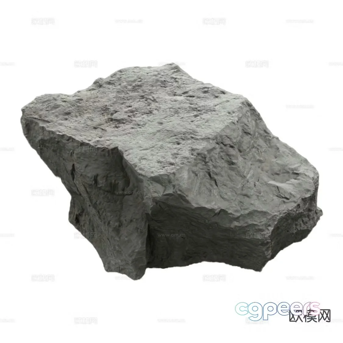 modern rock granite 3d model