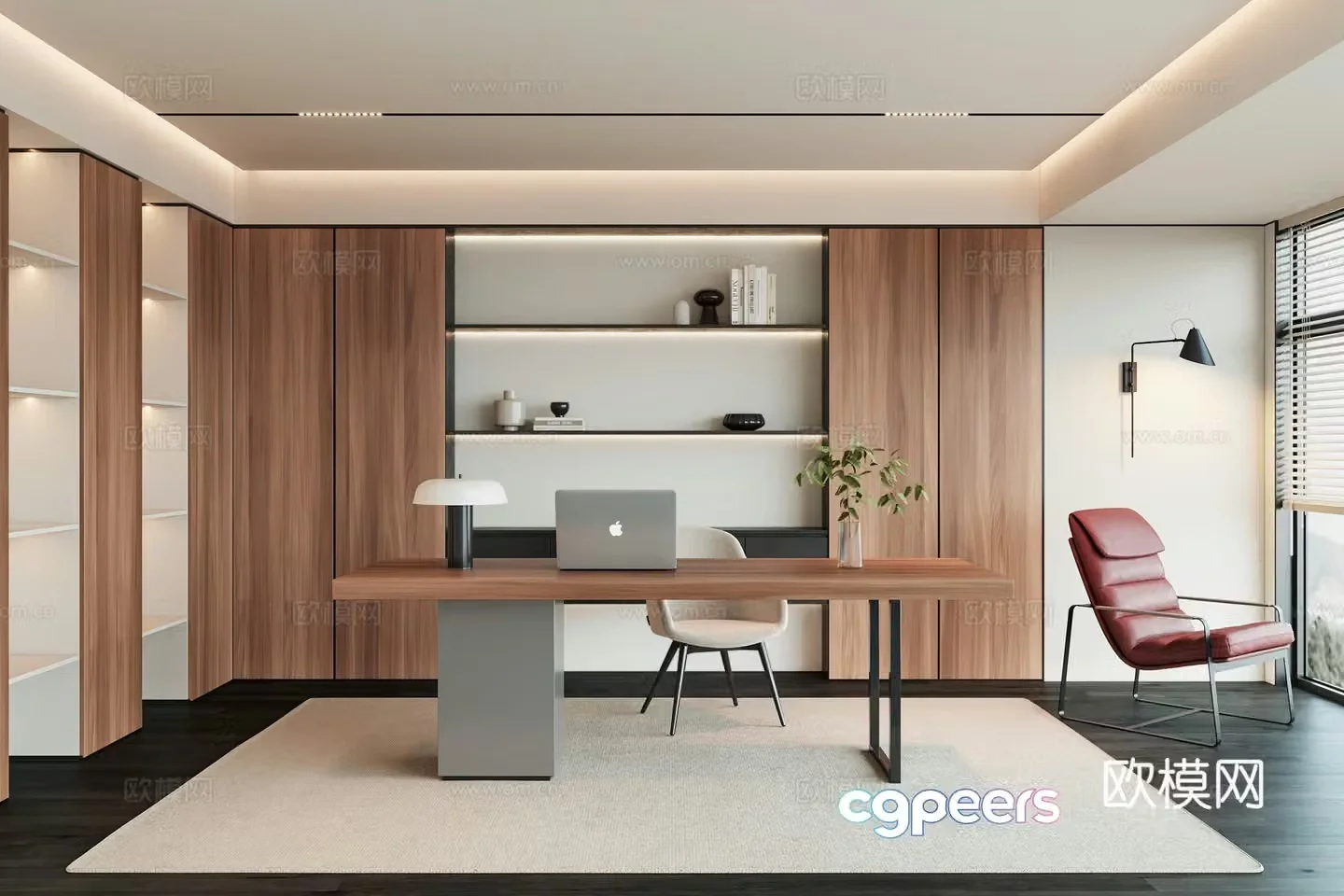 Modern study 3d model
