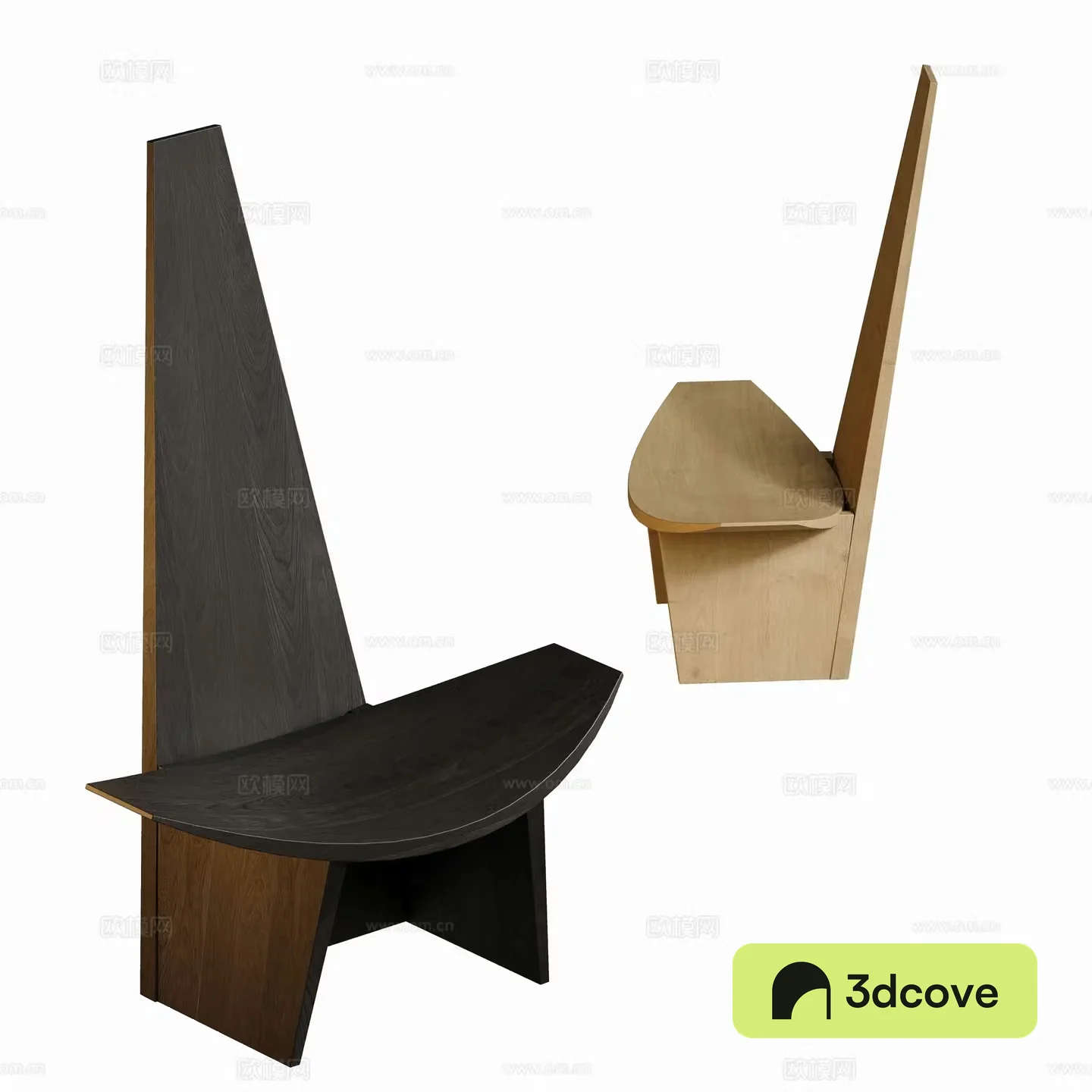 Log style leisure chair art high back chair