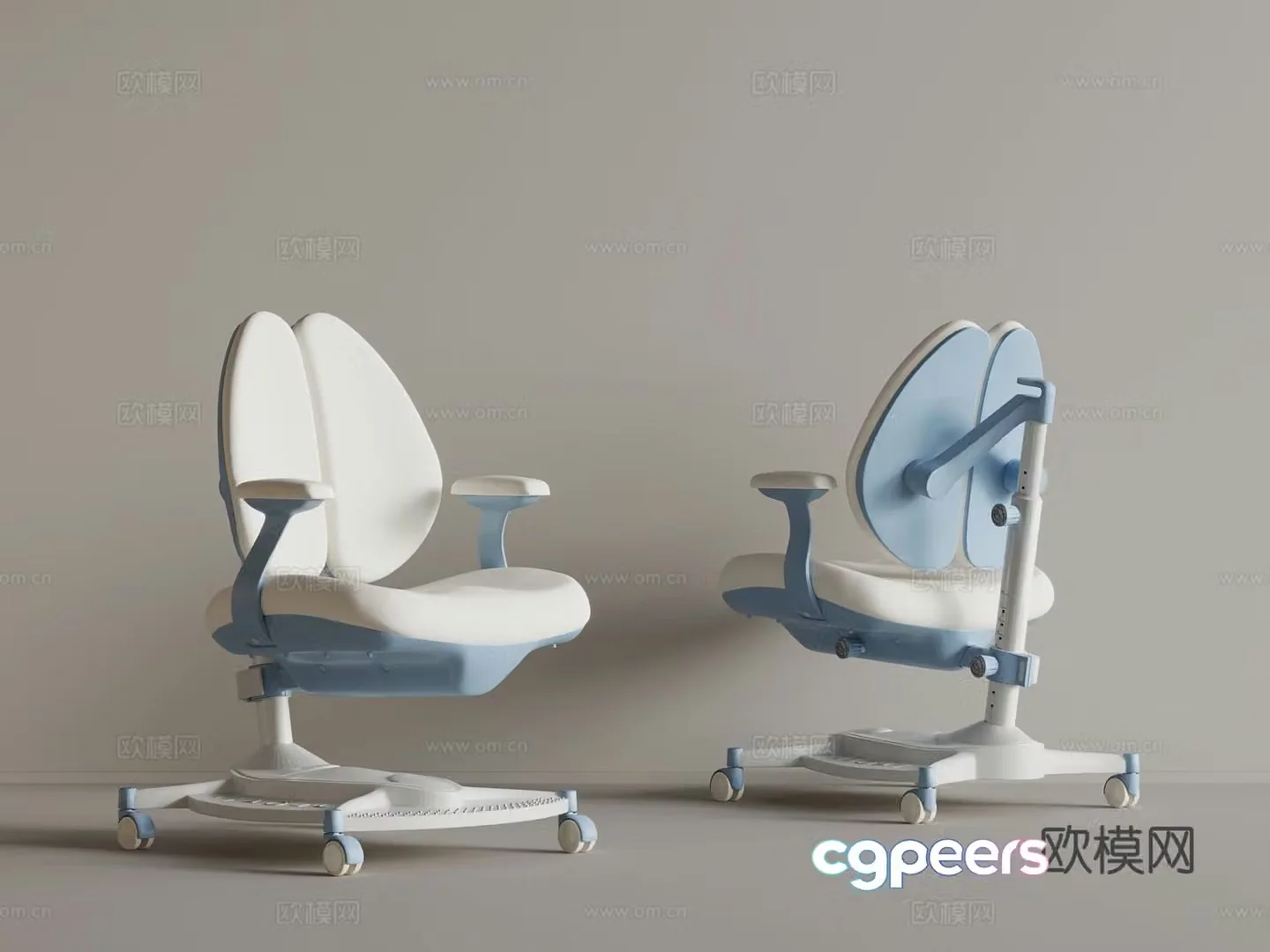 Modern children’s chair learning chair lift chair 3d model