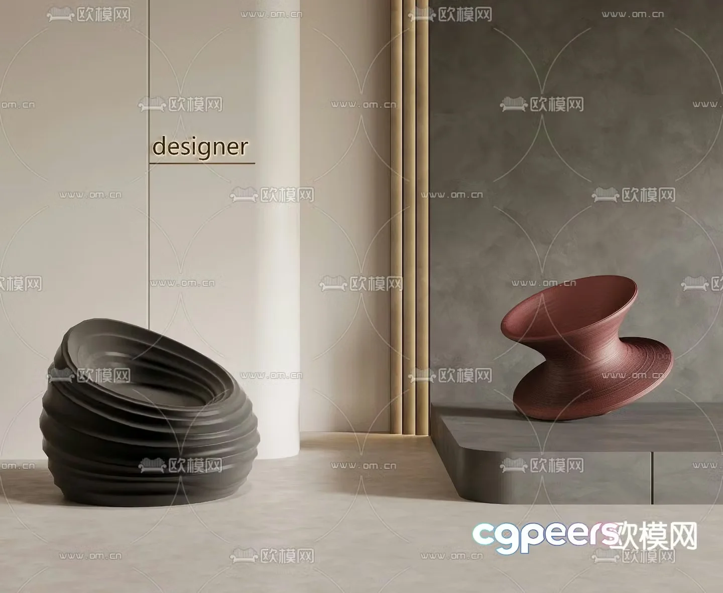 Modern lounge chair 3d model