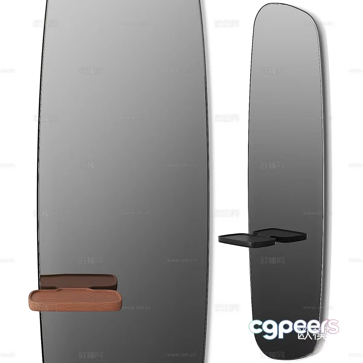 Modern Italian minimalist decorative mirror 3d model