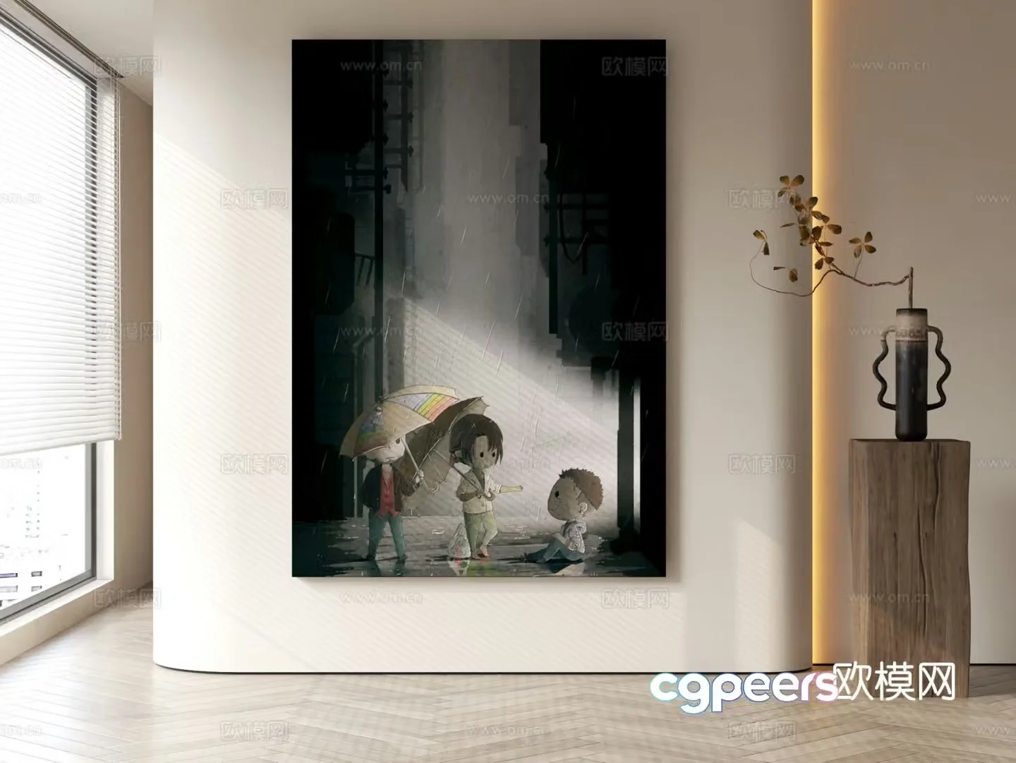 Decorative painting cartoon painting children’s hanging painting 3d model