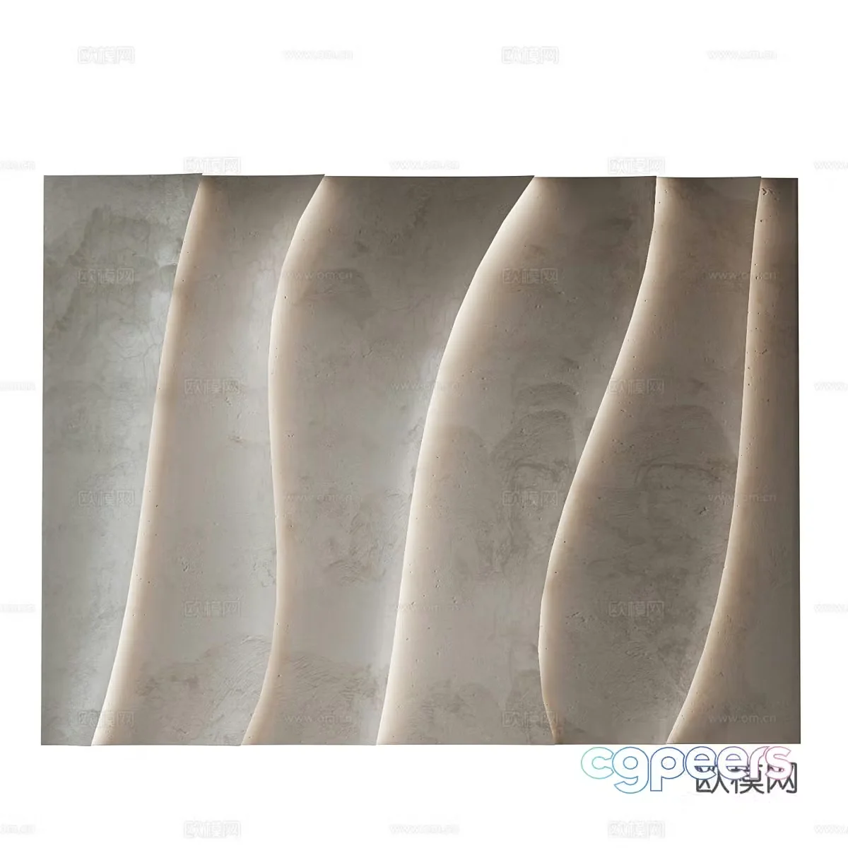 New Chinese style wasabi background wall 3D model