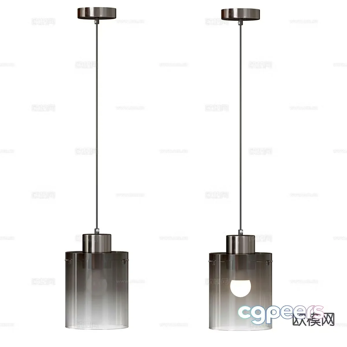 Modern glass chandelier bedside small chandelier 3d model