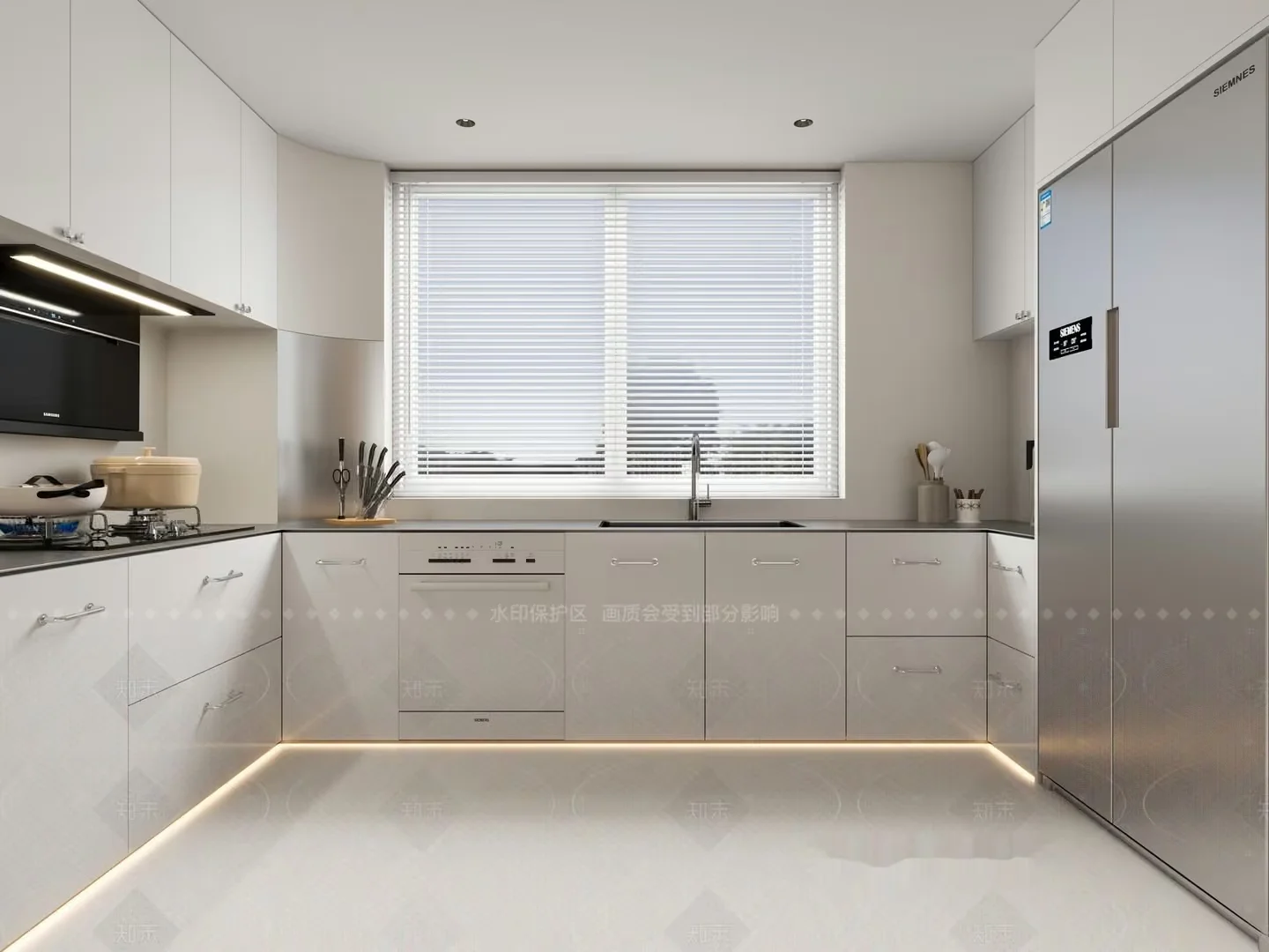 Modern Kitchen 3D Model – 13092 – VRAY Render