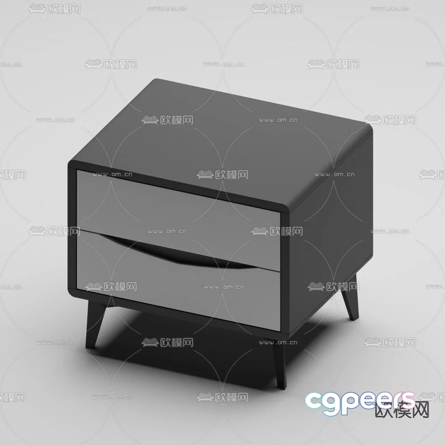 Modern bedside table 3d model