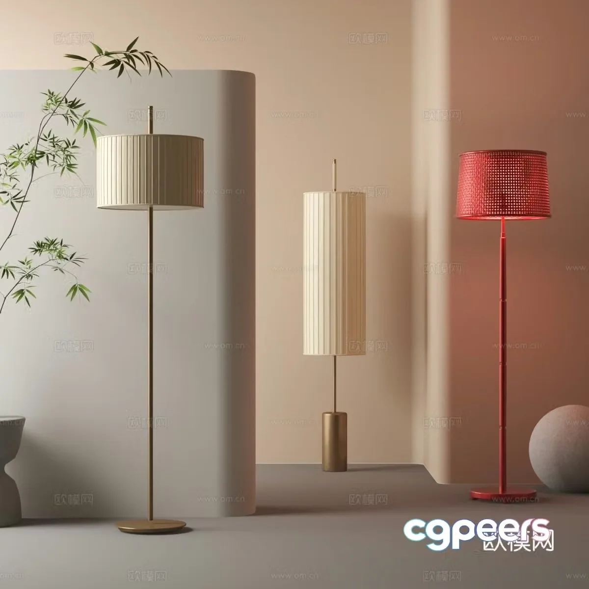 Modern floor lamp 3d model