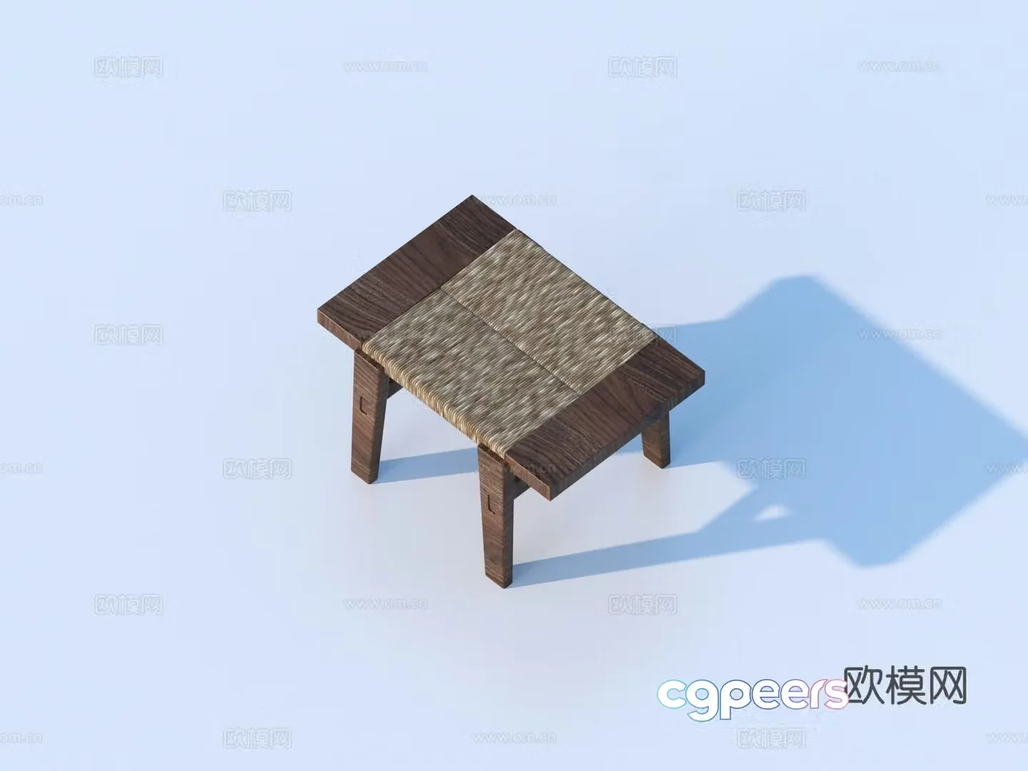 Mastoon stool stool foldable solid wood stool 3d model