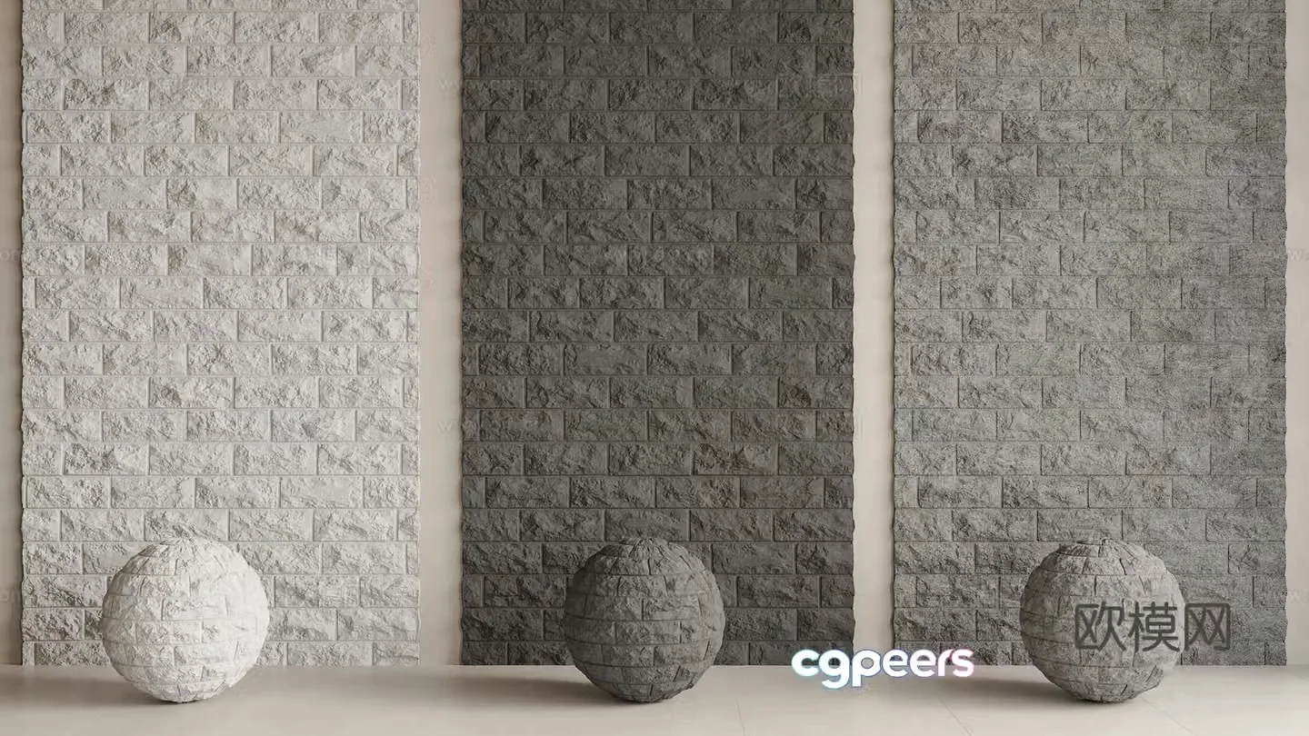 Modern wool stone brick wall wool stone background wall cultural stone brick wall wool stone cultural stone background wall 3d model