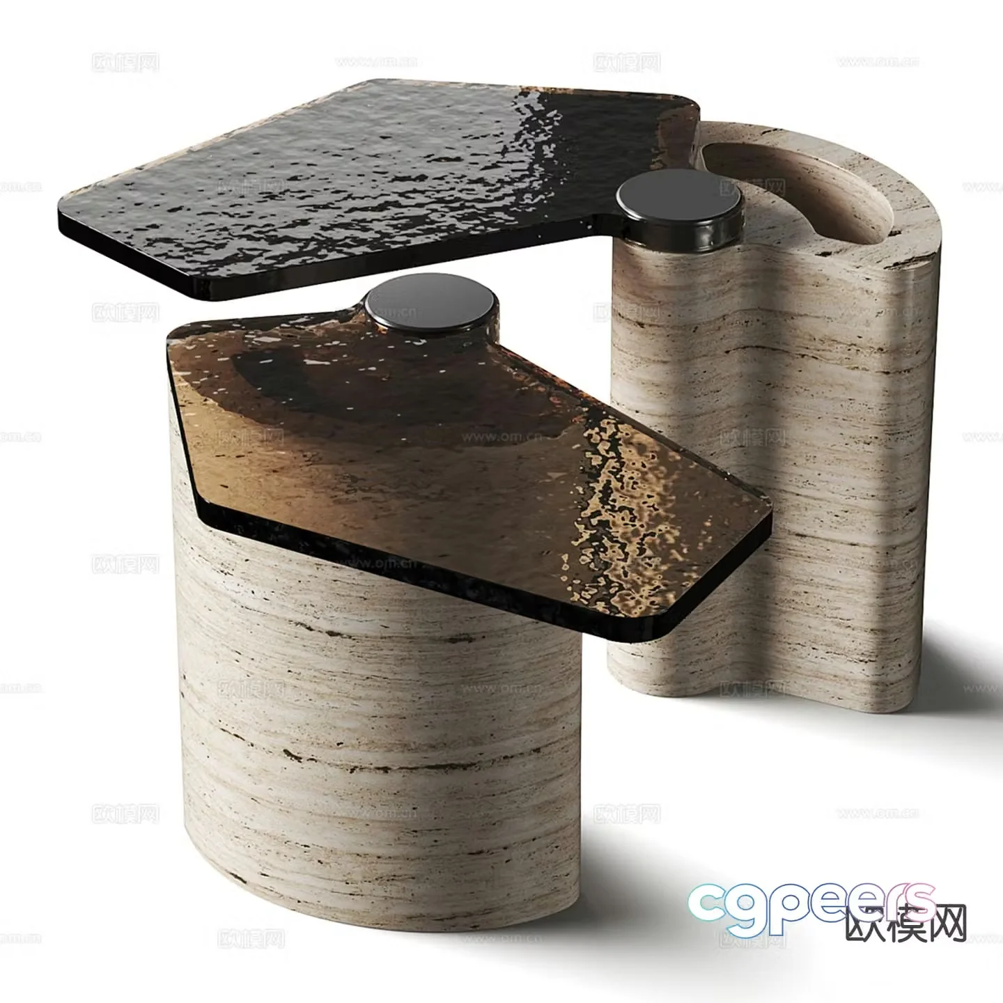 Modern side table corner table 3d model