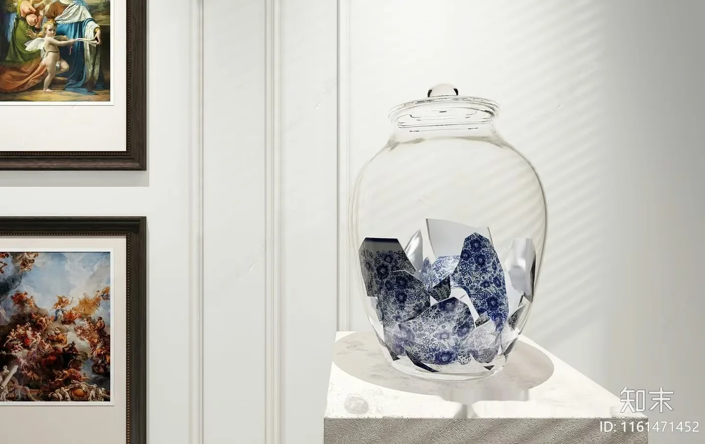 A Broken Vase 3D Model – 8363 – VRAY Render