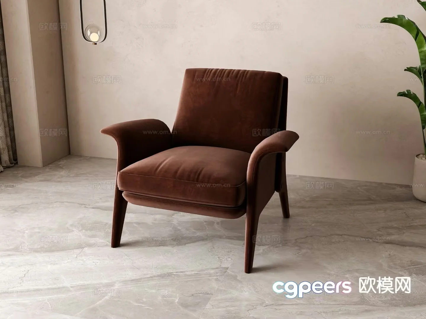 Modern sofa chair leisure chair 3d model
