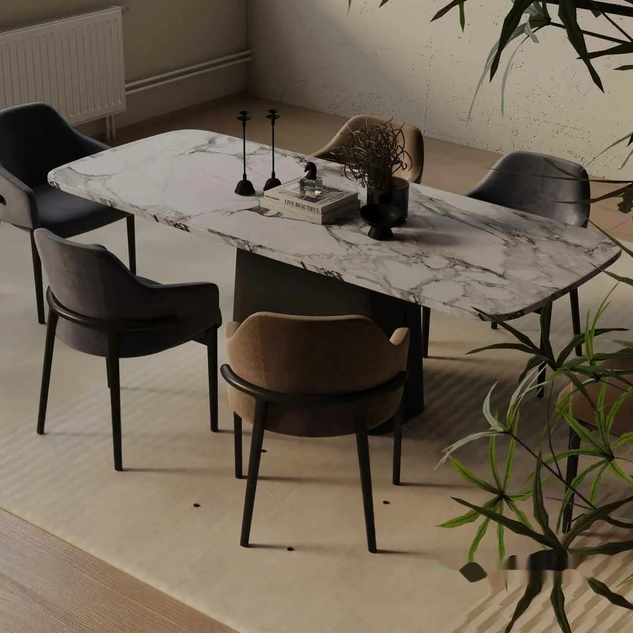 Modern Dining Table 3D Model – 15091 – VRAY Render