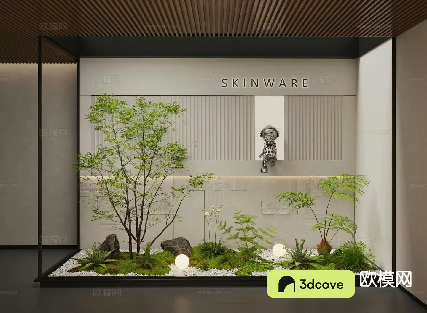 Modern indoor landscape plant pile landscape green plants