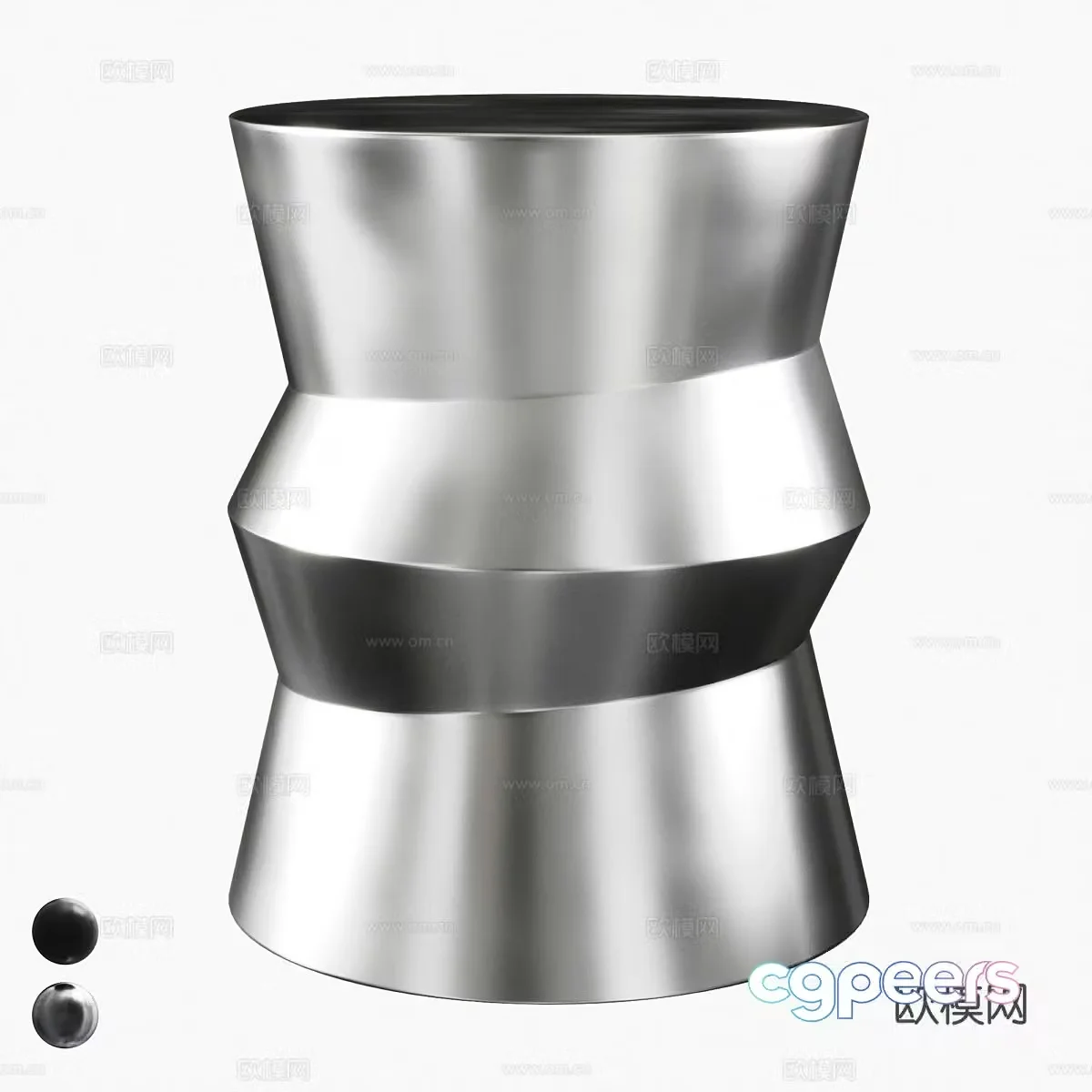Modern corner table round table side table 3D model