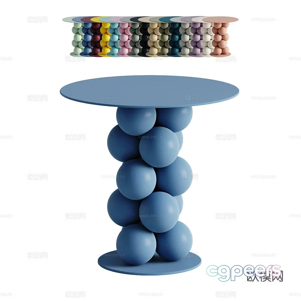 Modern Italian minimalist round edge 3D model
