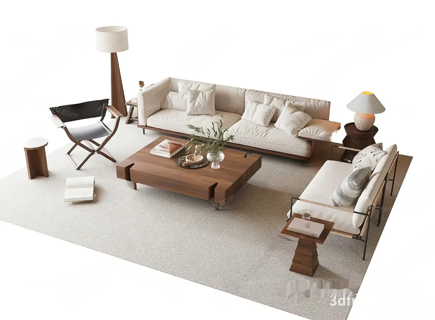 Modern Living Room 3D Model – 18942 – VRAY Render
