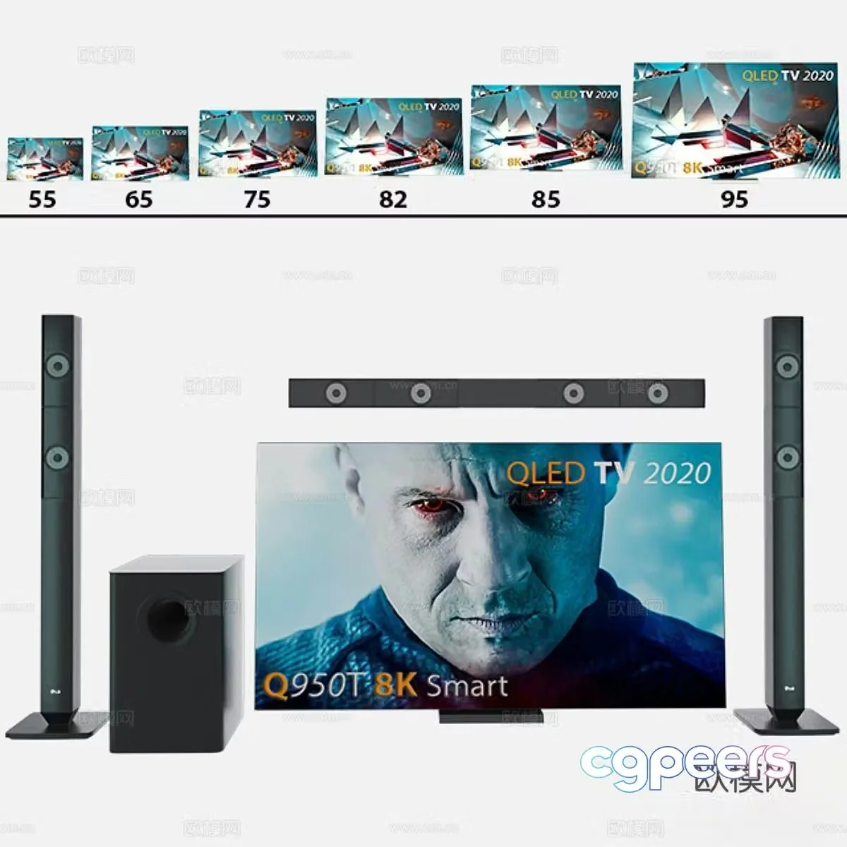 Samsung Samsung TV 85 inch audio frameless TV 3d model