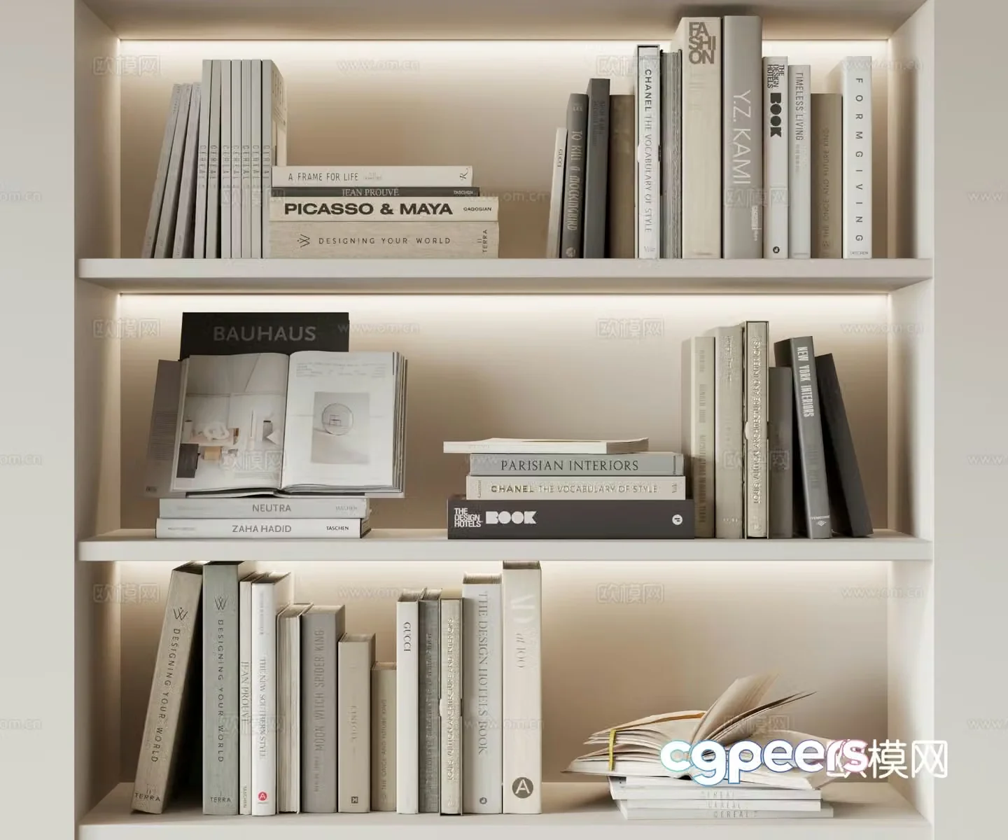 modern book book 3d model