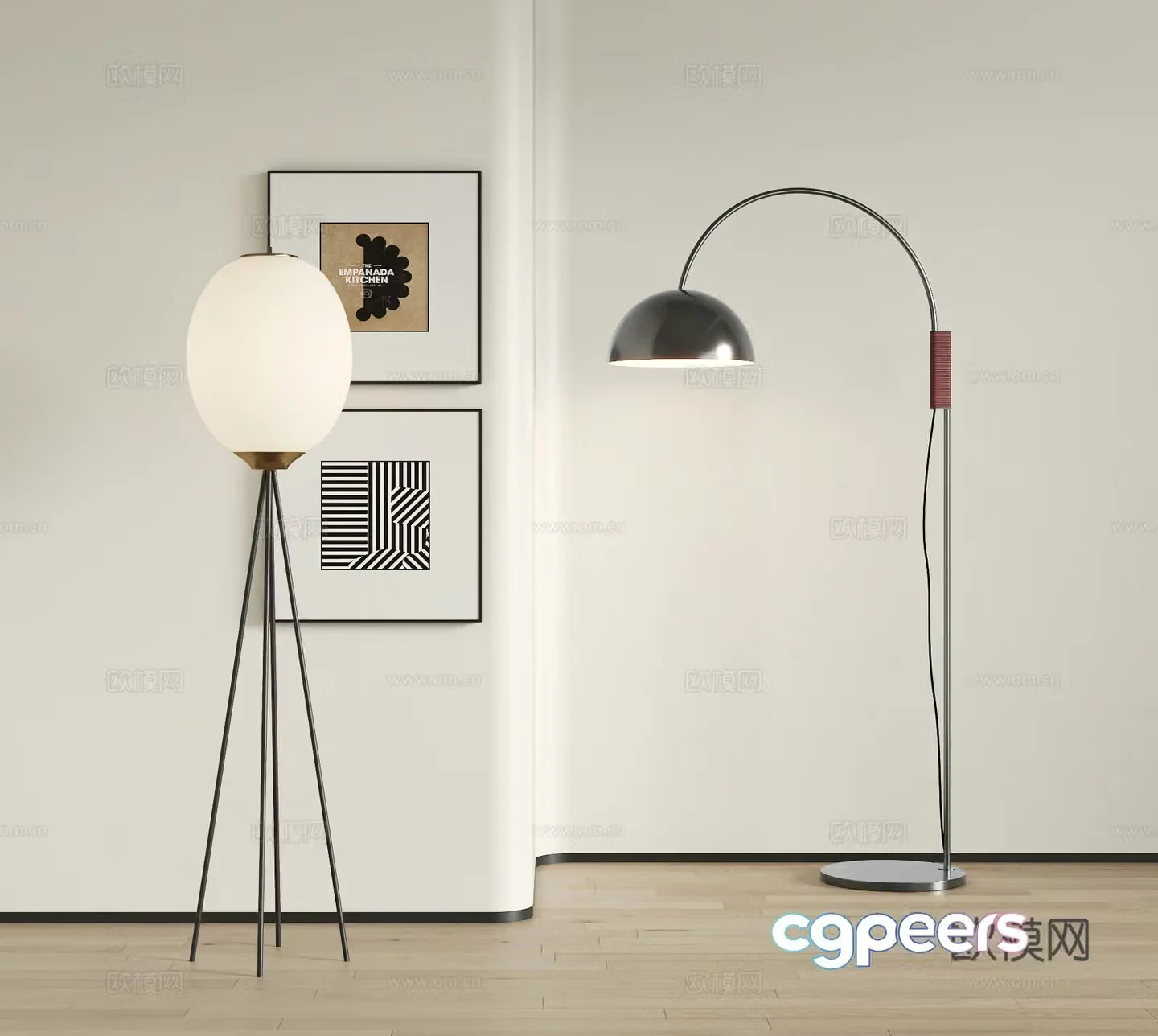 Modern floor lamp 3d model