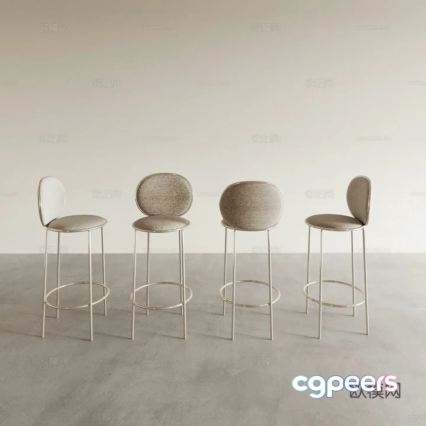 Modern bar stool bar stool high stool 3d model