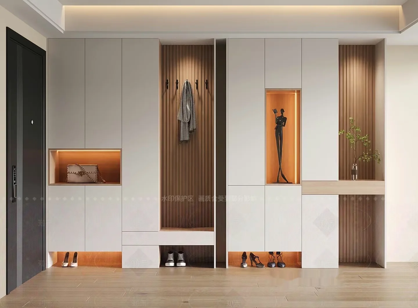 A Modern Shoe Rack 3D Model – 20992 – VRAY Render