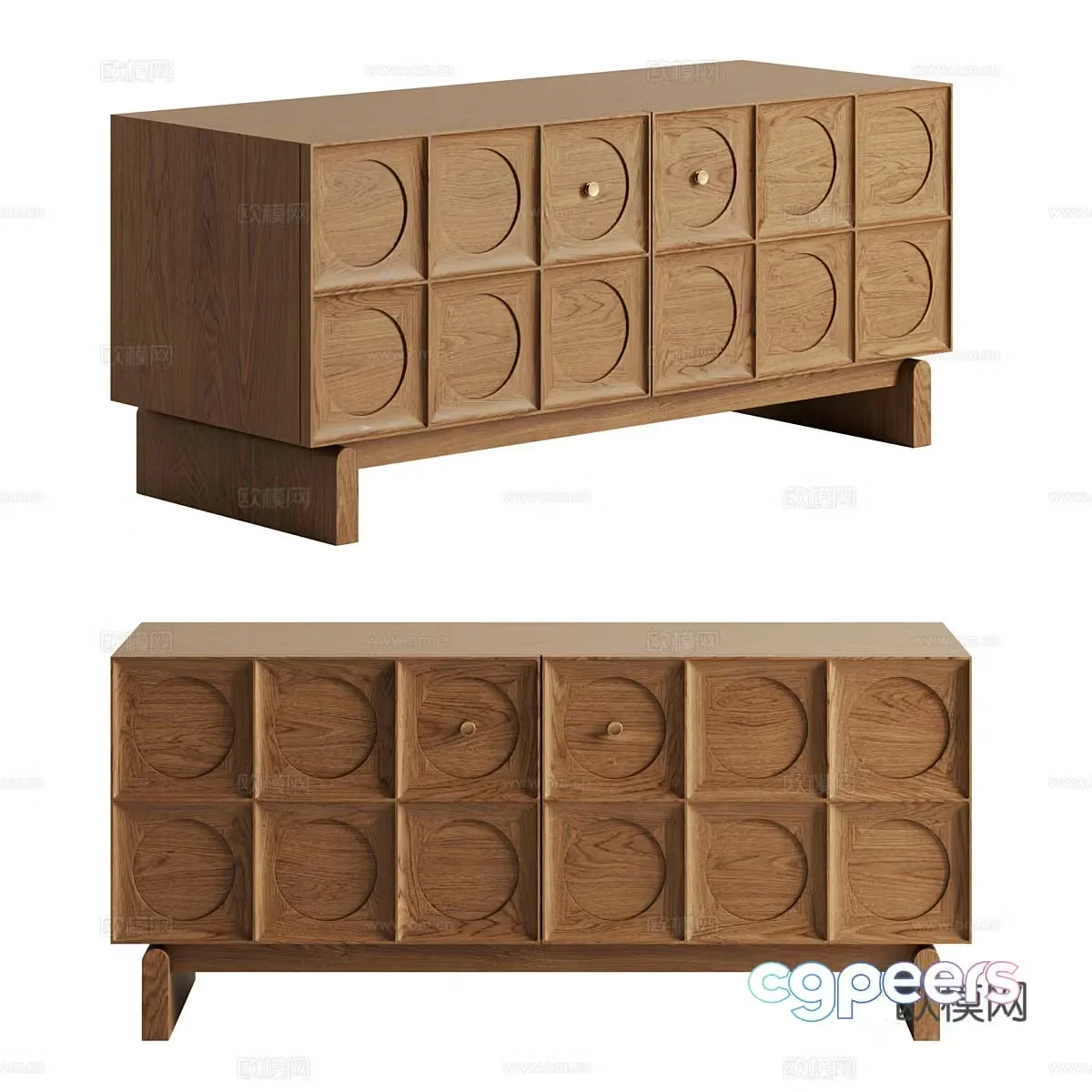 New Chinese style entrance cabinet 3D model