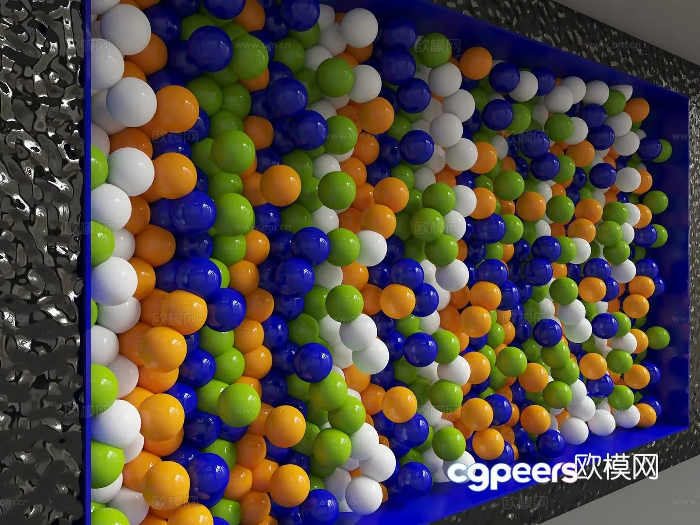 Modern background wall 3d model