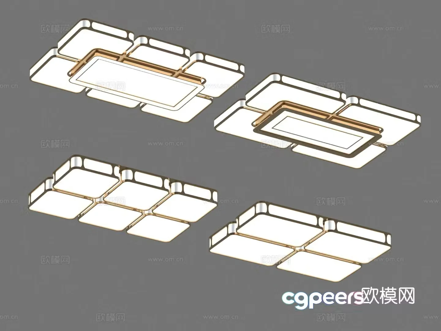 New Chinese style ceiling lamp 3d model
