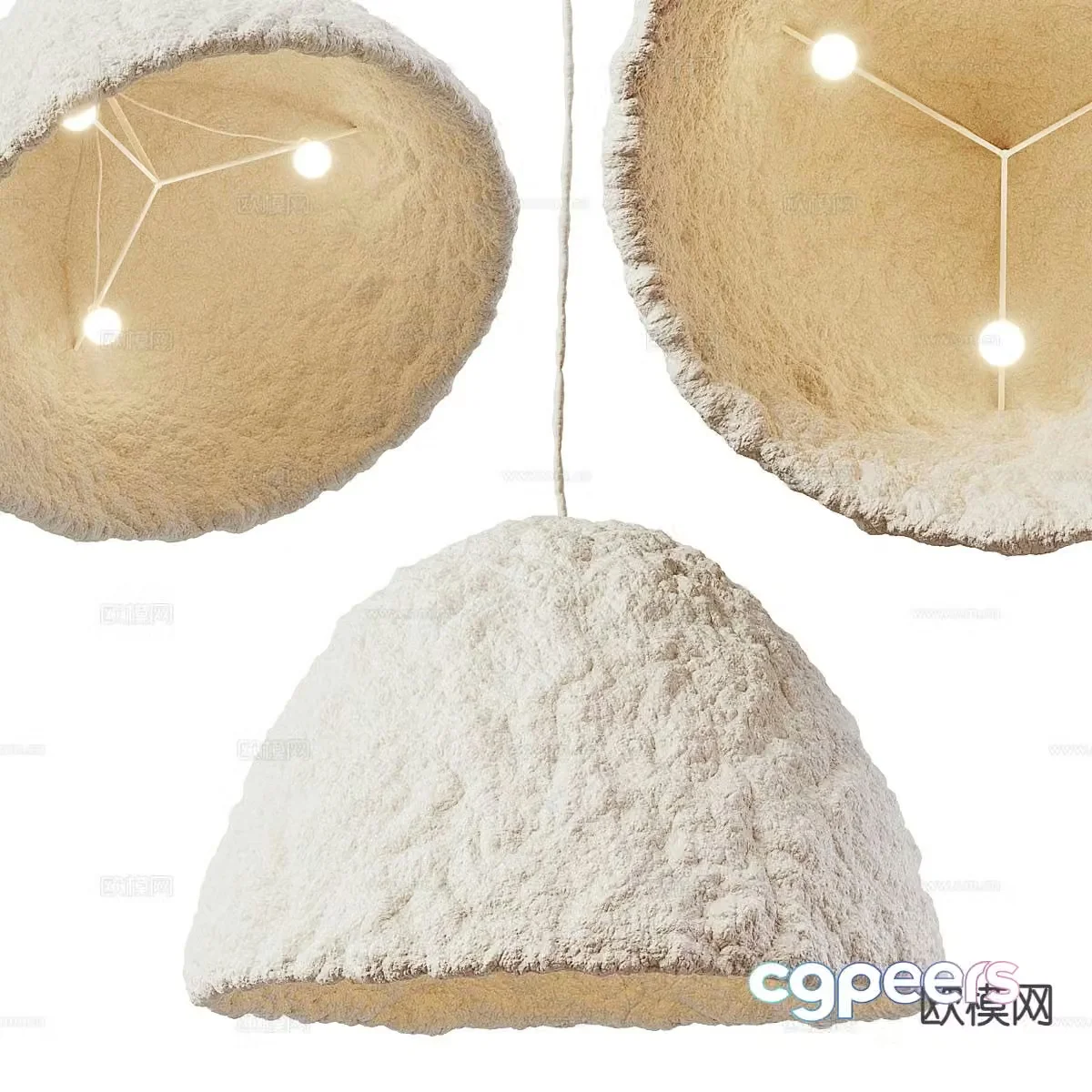 Wasabi Chandelier Texture Chandelier Restaurant Chandelier 3D Model